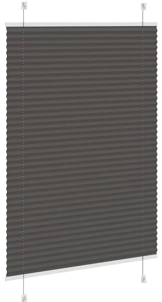 pliszírozott redőny fekete 95x100 cm szövetszélesség 94,4 cm