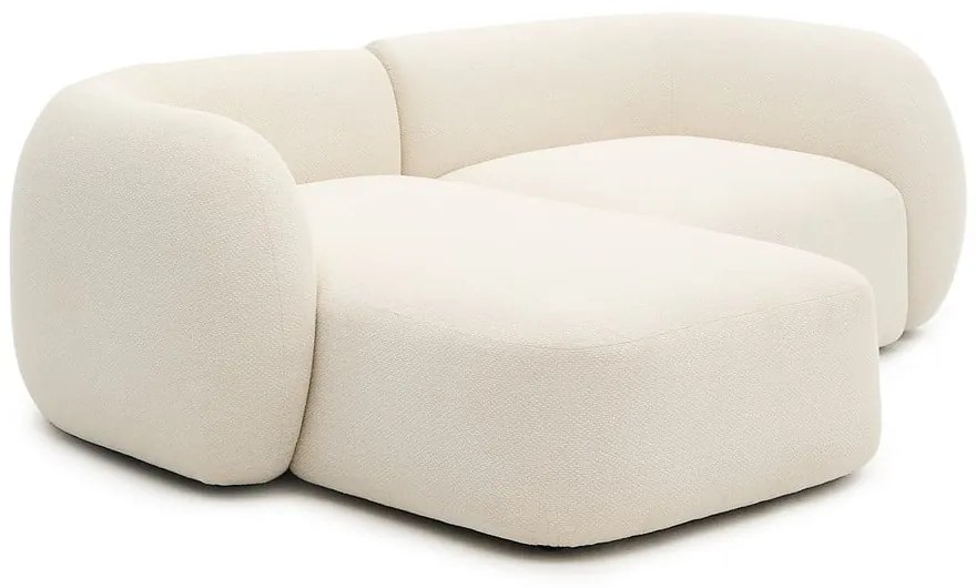 Krémszínű zsenília sarokkanapé (bal oldali-heverő résszel) Martina – Kave Home