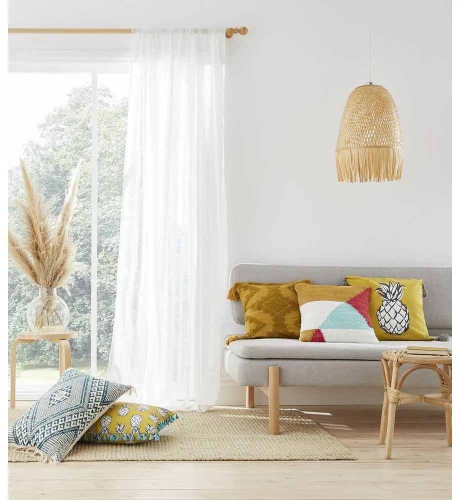 Fehér voile fényáteresztő függöny 140x183 cm Aletta – Pineapple Elephant