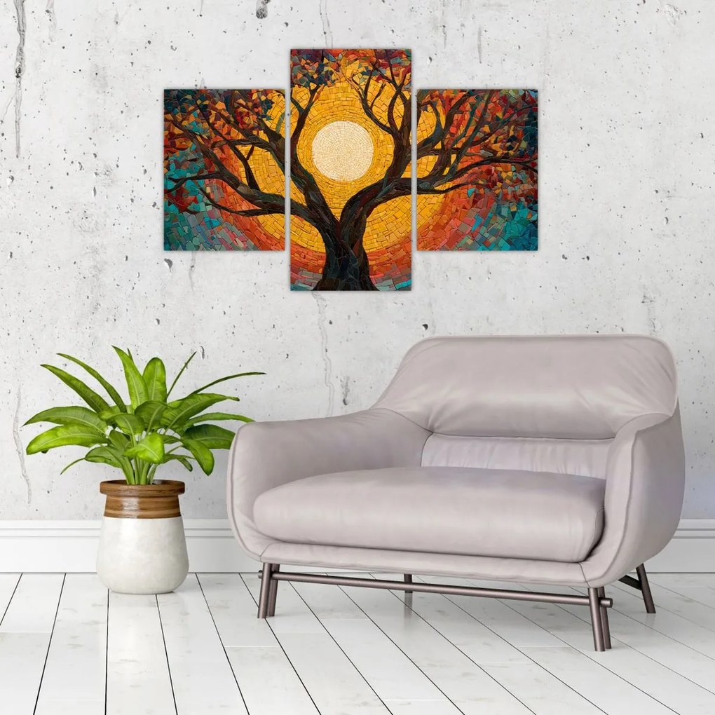 Kép - Nap az élet fájának koronájában (90x60 cm)