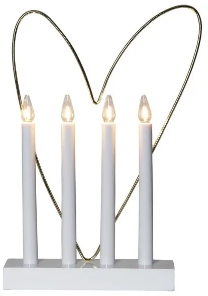 Eglo 410978 - Karácsonyi gyertyatartó GLOSSY HEART 4xE10/3W/230V