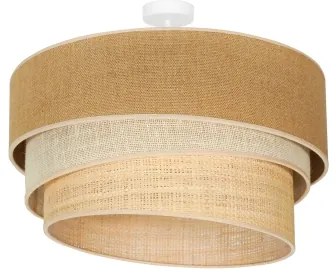 Duolla - Felületre szerelhető csillár YUTE TRIO 3xE27/15W/230V átm. 60 cm barna/szürke/bézs