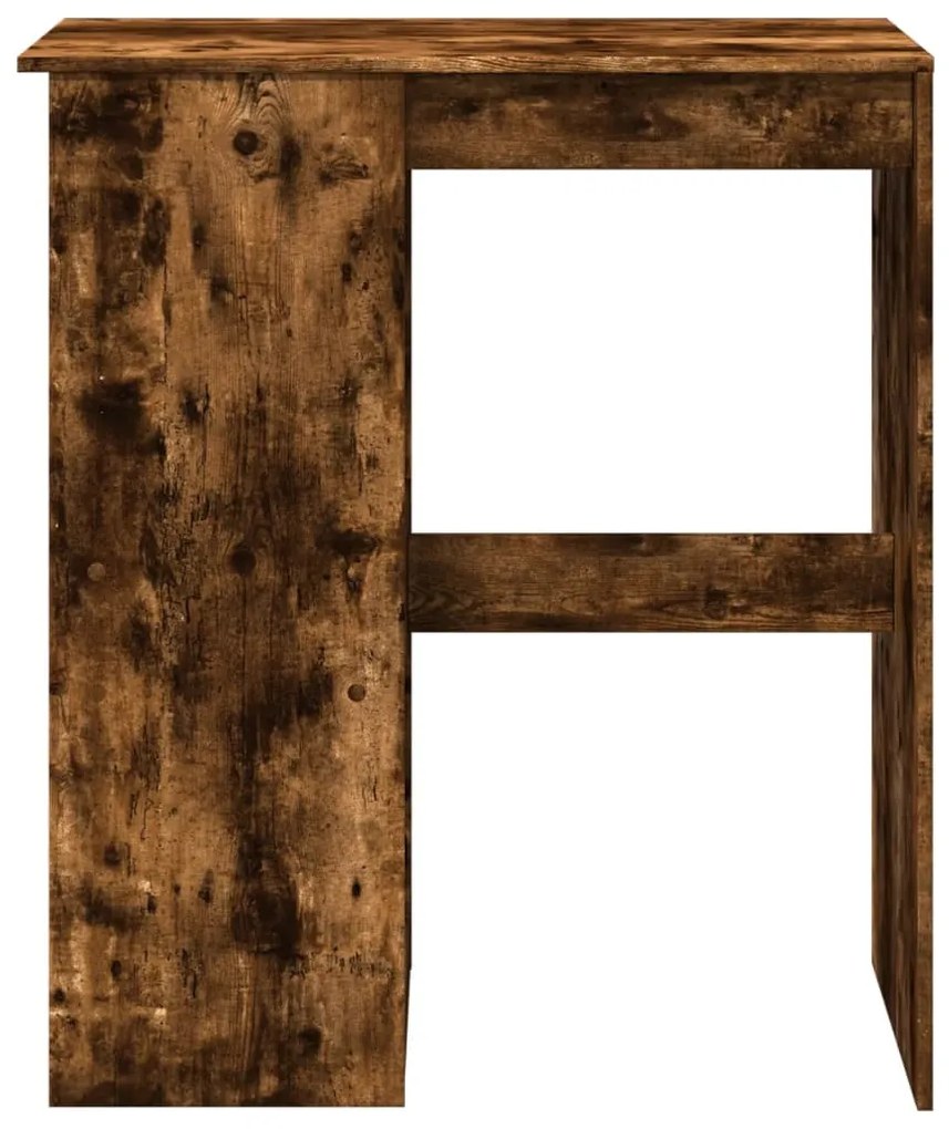 füstös tölgy szerelt fa bárasztal tárolókkal 90x47,5x103,5 cm