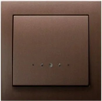 Egykapcsolós világító lámpakapcsoló Kier Ospel barna