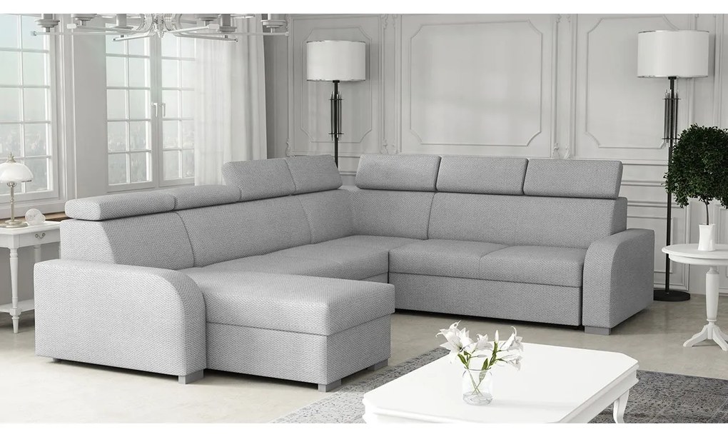 Sarokkanapé U Lyseri 2rR2pLC (szürke) (tárolóhellyel). 1104923