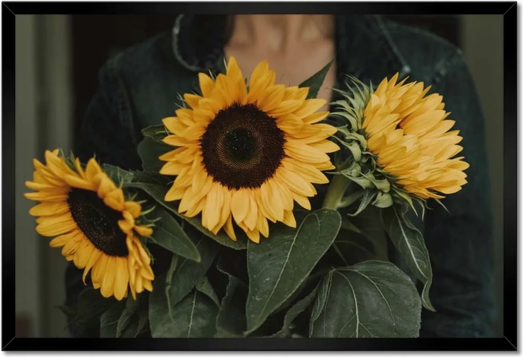 Poszterek keretben 60x40 Napraforgók Virágok