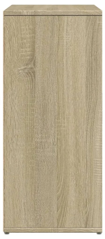 2 db sonoma tölgy színű szerelt fa tálalószekrény 60x31x70 cm