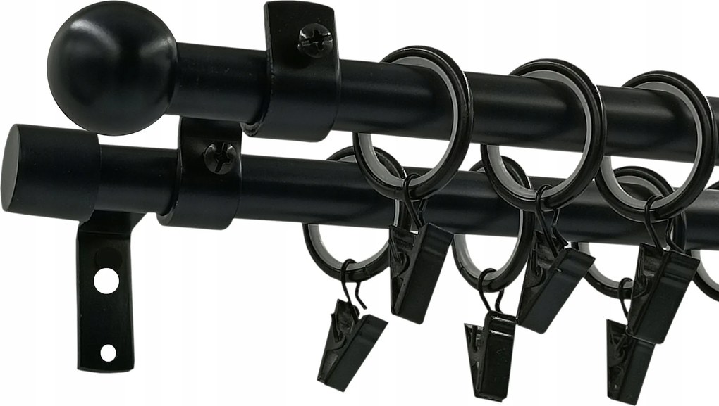 Dupla Loft Függönykarnis Ø16+16mm Golyó 180cm csendes