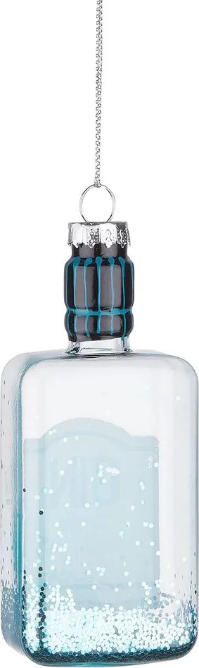 HANG ON üveg karácsonyfadísz, gin üveg 11cm