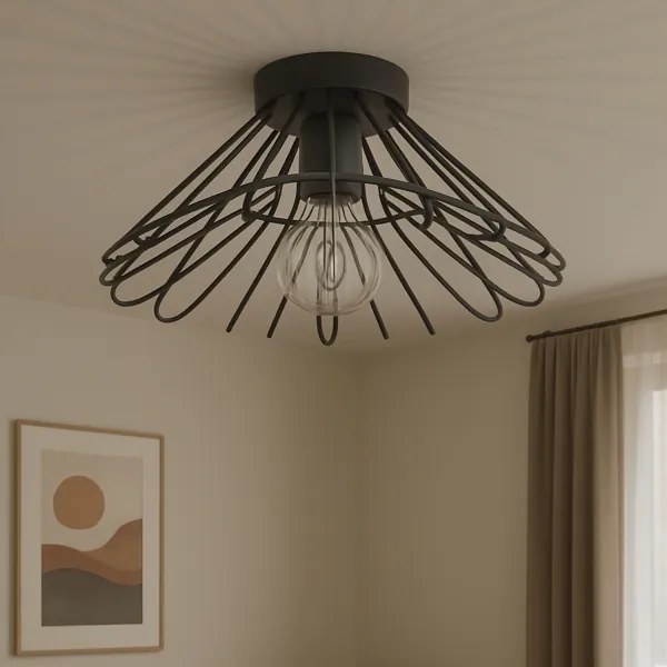 ONLI - Mennyezeti lámpa DUCCIO 1xE27/22W/230V átm. 60 cm fekete