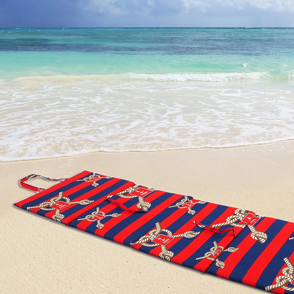 Napozószivacs HAJÓKÖTÉL 137x49 cm, piros