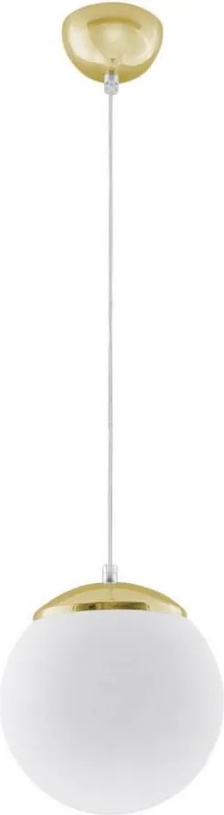 Sollux SL.0715 - TOYA kábellel függesztett csillár 1xE27/60W/230V, átmérő 20 cm, fehér/arany
