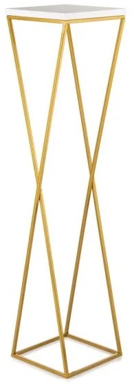 LOFT virágtartó állvány 100x24 cm arany/fehér