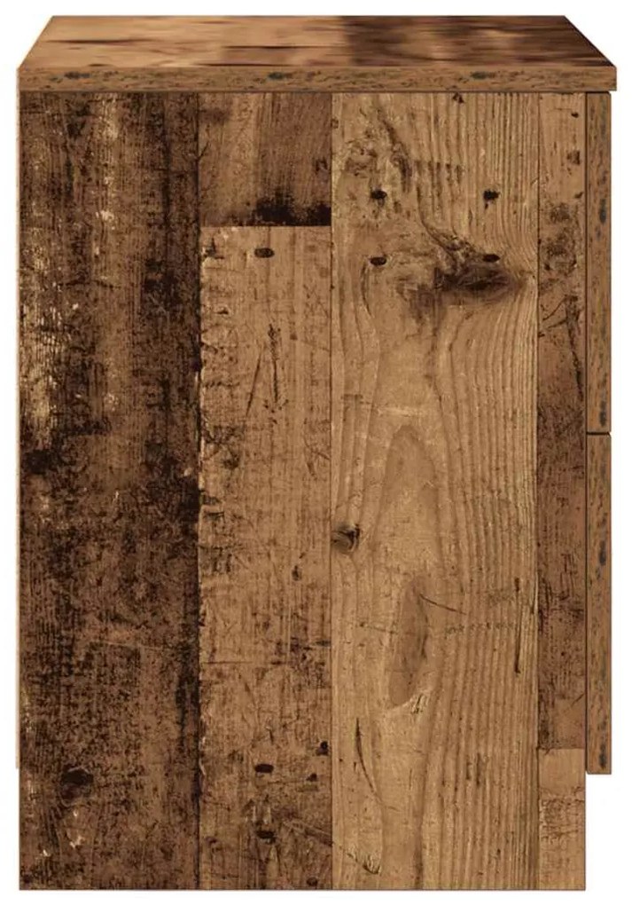antik fa színű éjjeliszekrény 2 fiókkal 40x36x50 cm