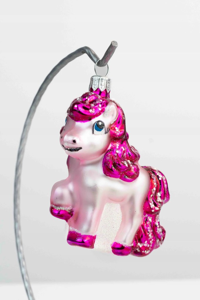 Karácsonyfadísz üvegből Póni