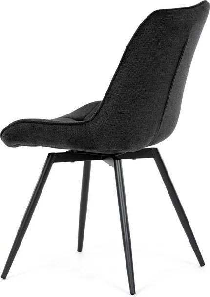 Étkezőszék fekete, szövet anyag HC-T1130 BK2