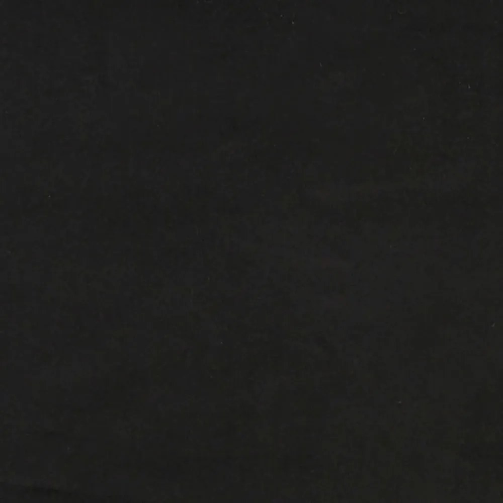 fekete bársony kanapéágy 80 x 200 cm