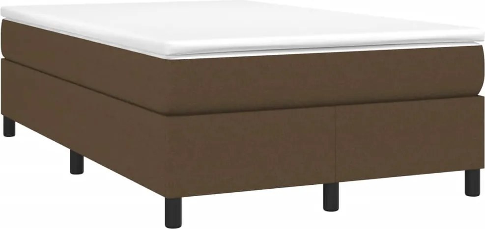 vidaXL sötétbarna szövet rugós ágy matraccal 120 x 190 cm