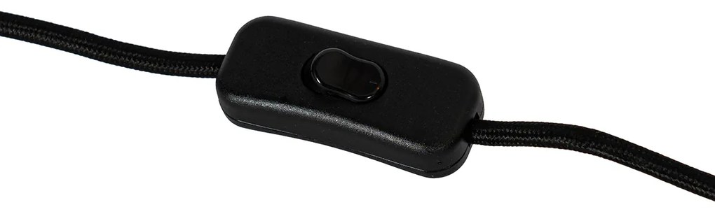 Design asztali lámpa fekete fehér vászon búrával - Lotti