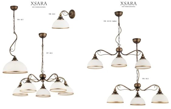 Jupiter 1177 - XS 5 - XSARA függeszték 5xE27/60W/230V