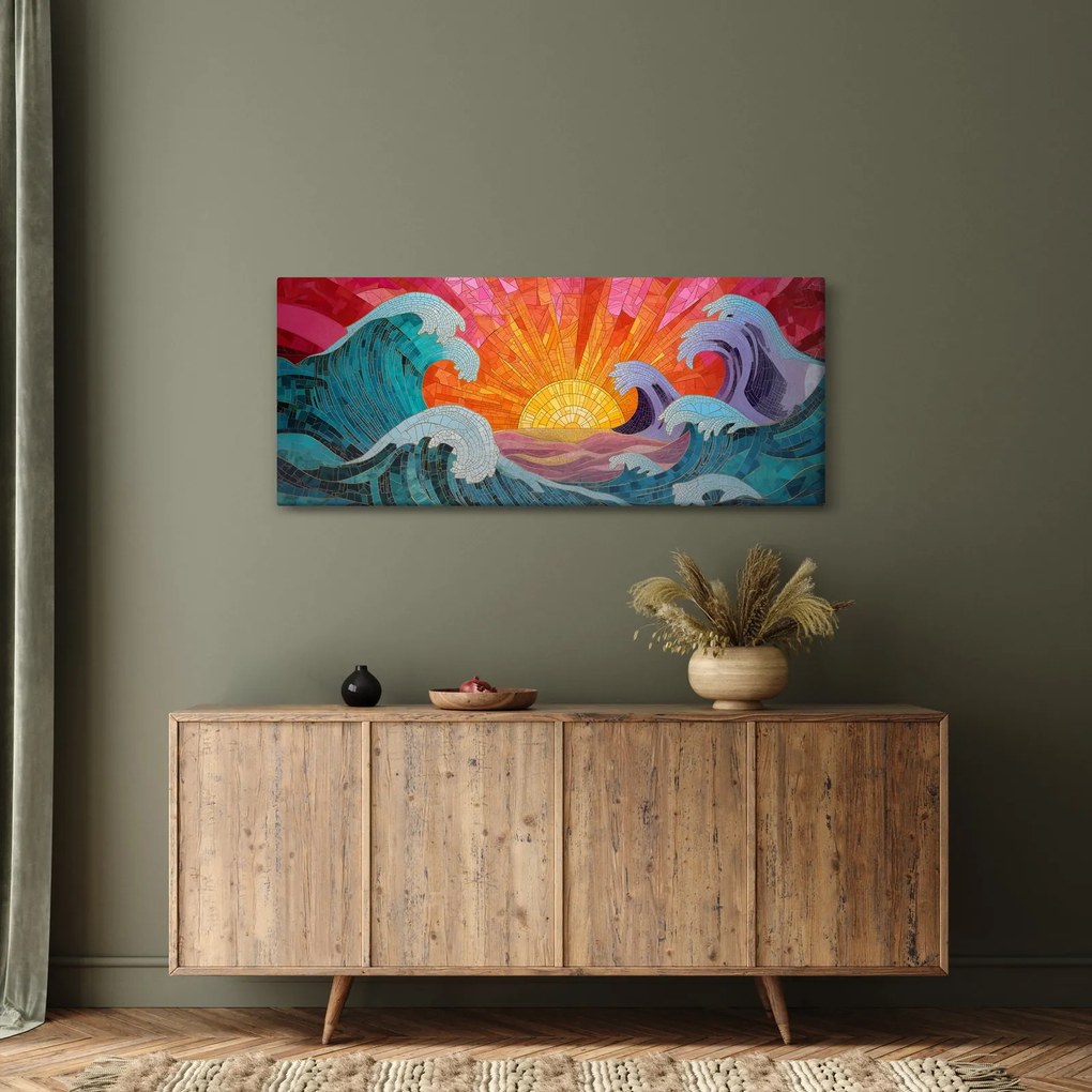 Kép - Hullámmozaik (120x50 cm)