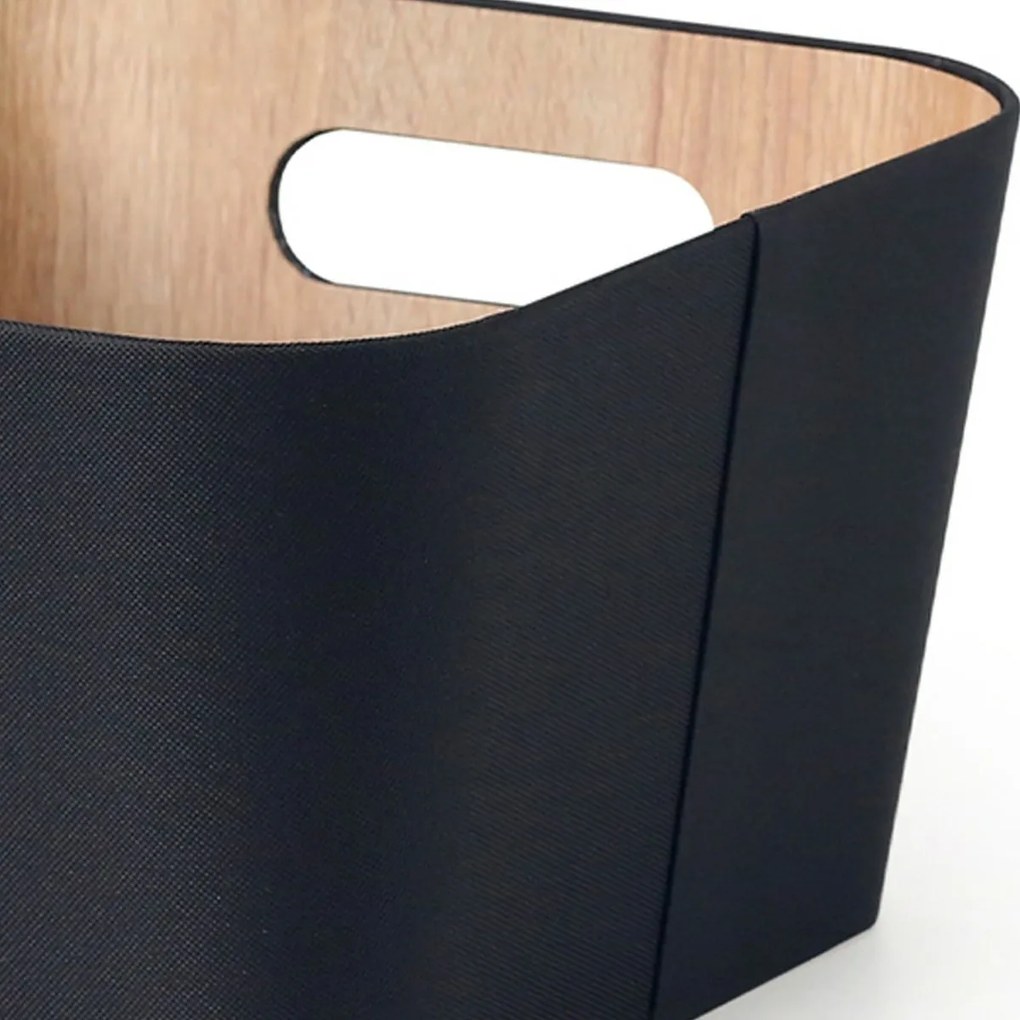 Kitchisimo 2 db tároló kosár szett 27 × 27 × 16cm, fekete, M