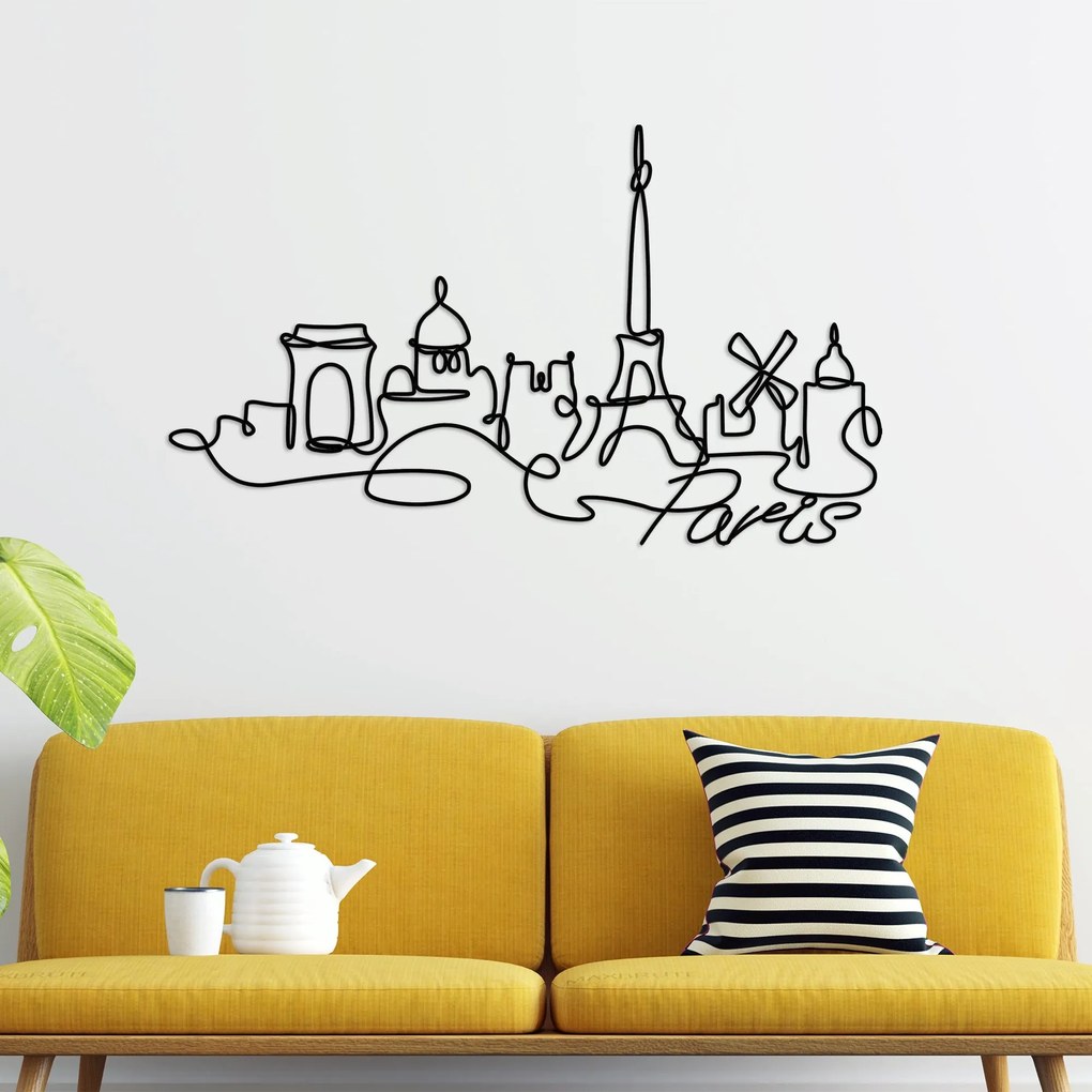 Fém fali dekoráció, Paris