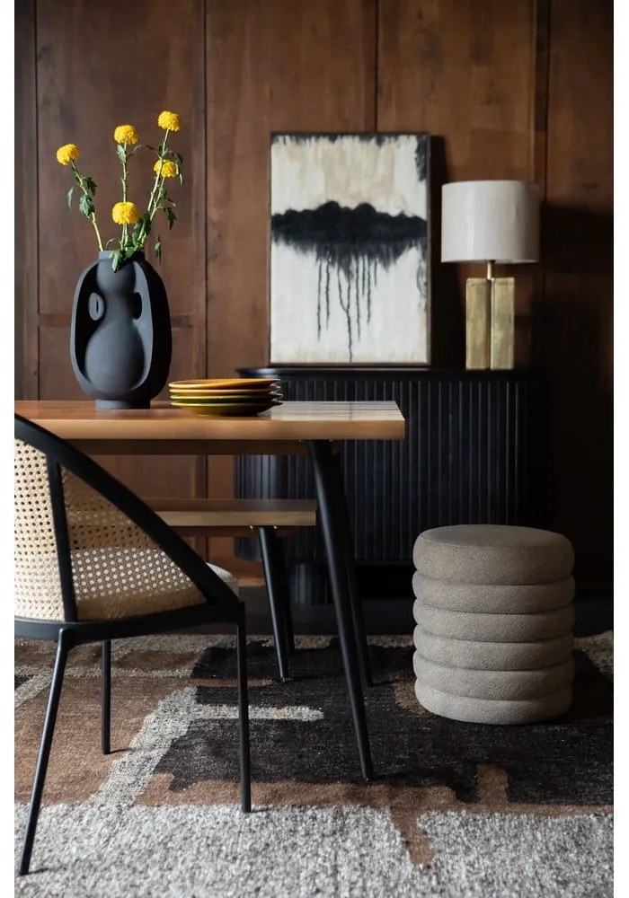 Barna buklé puff Fern – Dutchbone