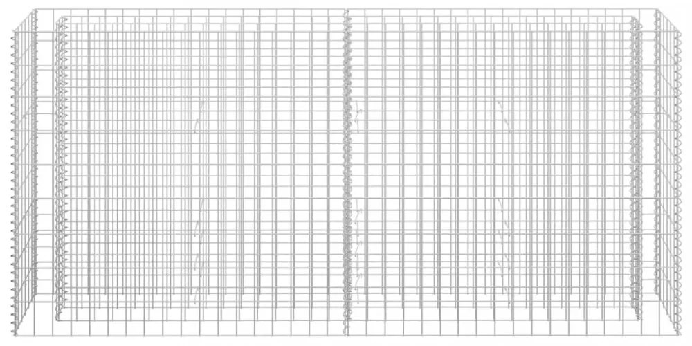 horganyzott acél gabion magaságyás 180 x 30 x 90 cm