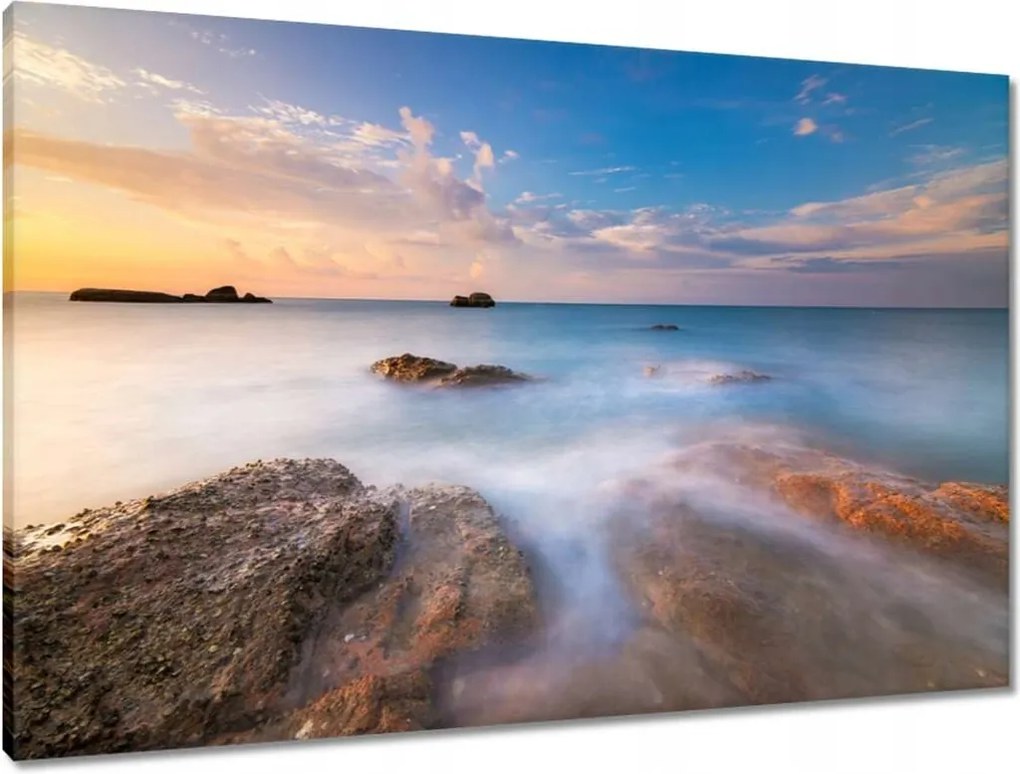 Vászonkép 90x60 Naplemente Tenger Égbolt