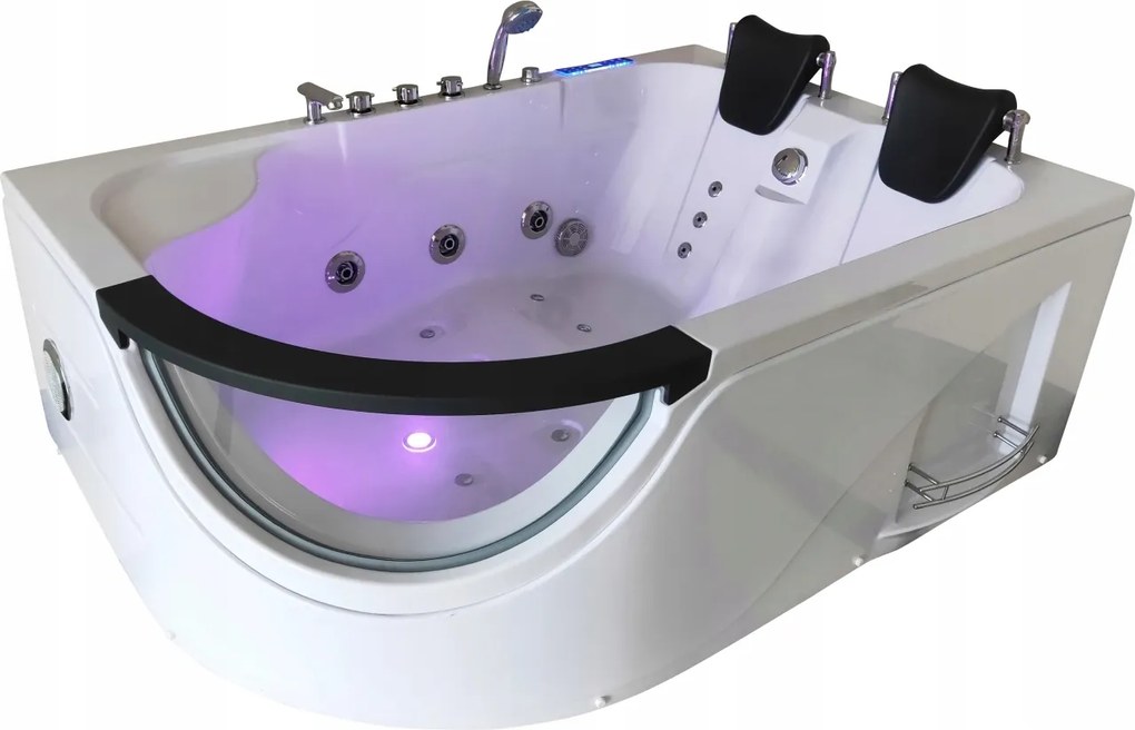 Pezsgőfürdő masszázs sarok kétszemélyes led melegítővel 170