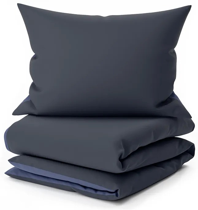 Pamut ágynemű MONOCHROMATIC szürke-kék Ágyneműhuzat mérete: 70 x 90 cm | 140 x 200 cm