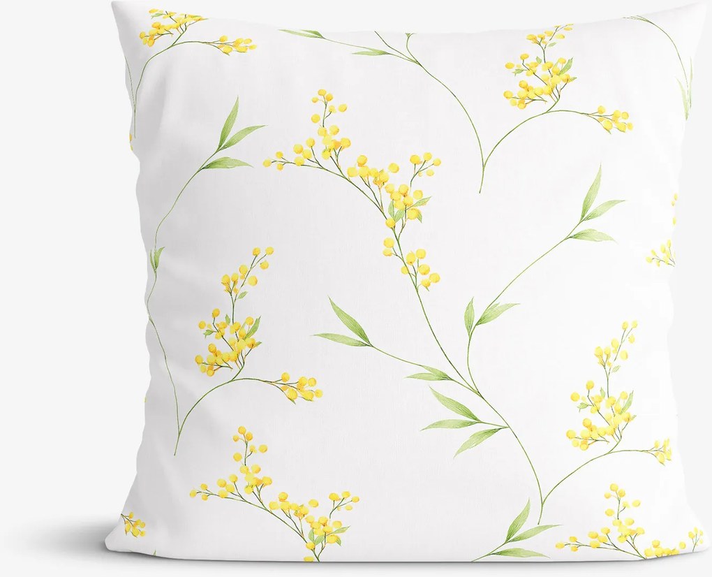 Goldea díszpárnahuzat - mimózavirágok 45 x 45 cm