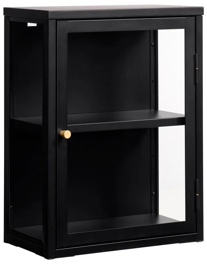 Fekete fém függő tálalószekrény 45x60 cm Carmel – Unique Furniture