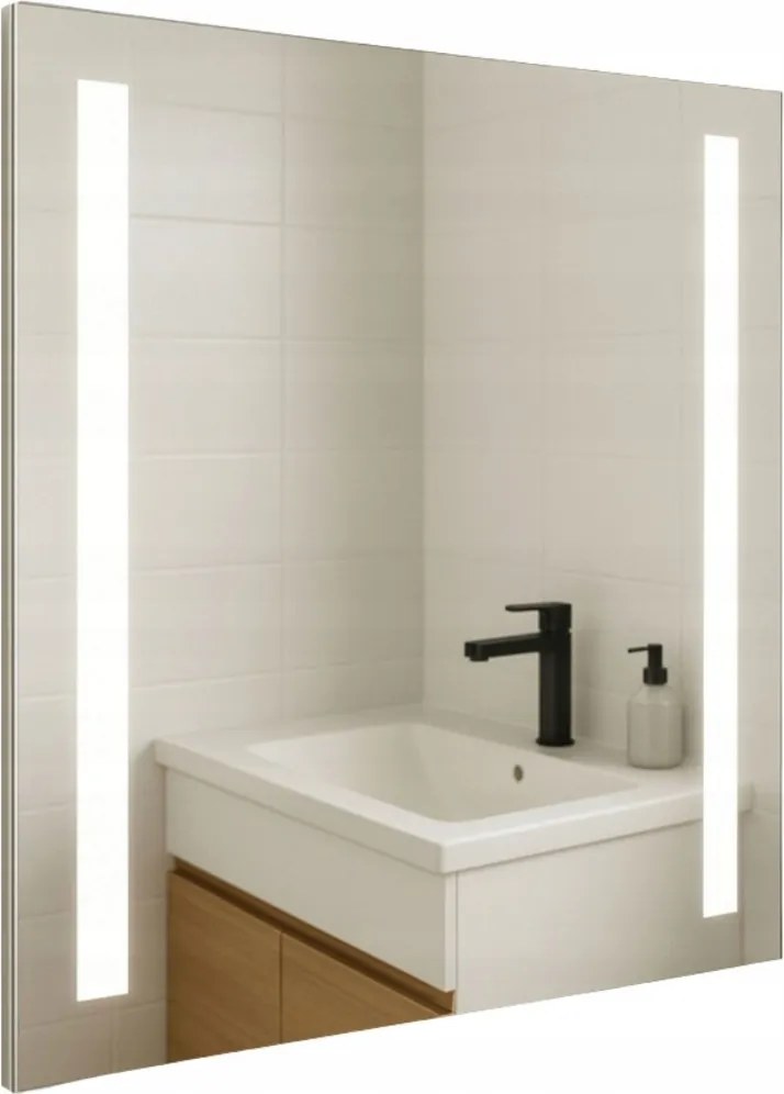 Led Tükör 70x90 cm Led Világítással Virgo Kapcsoló Nélkül