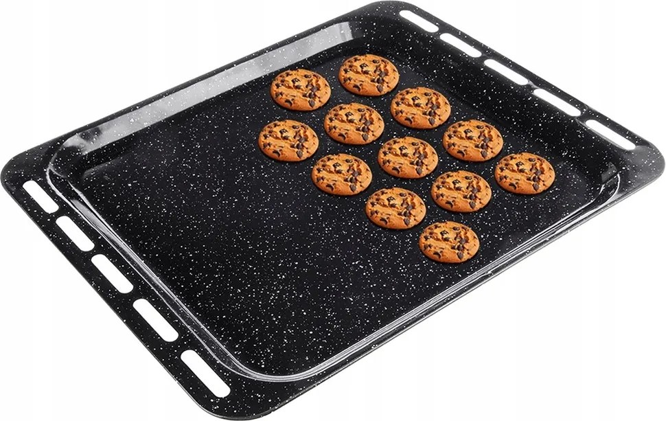 Zománcozott acél tepsi sütőhöz univerzális 45,5x36x2,5cm