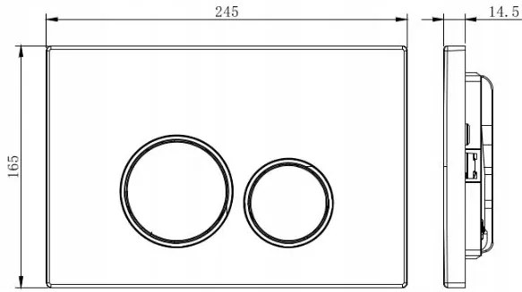 Mexen NAPO 05 - Gomb a Mexen Napo modulhoz (kompatibilis a Geberit Delta UP100 modullal), króm, 604502