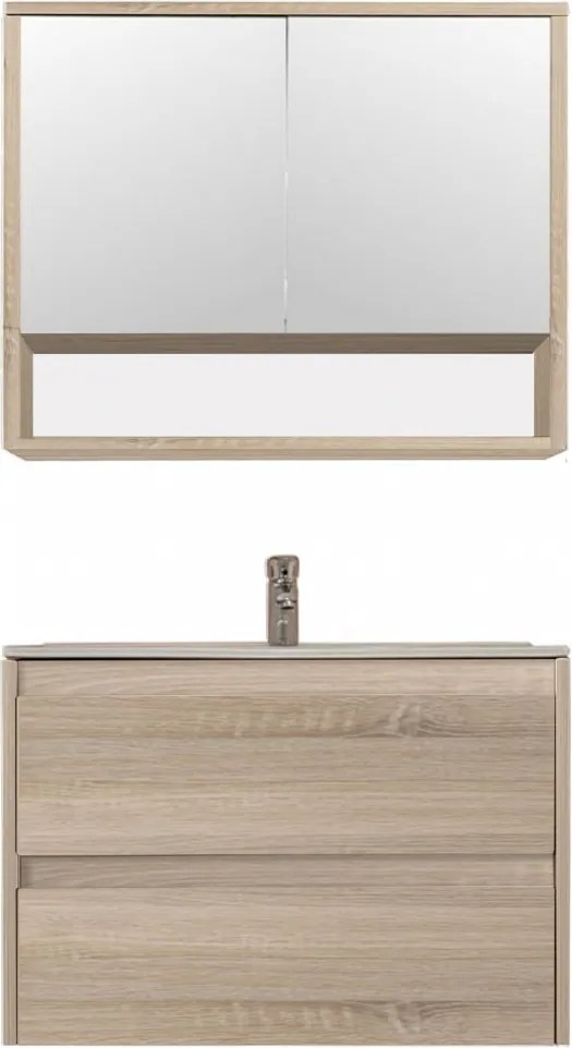 Porto 80 komplett fürdőszoba bútor sonoma tölgy színben