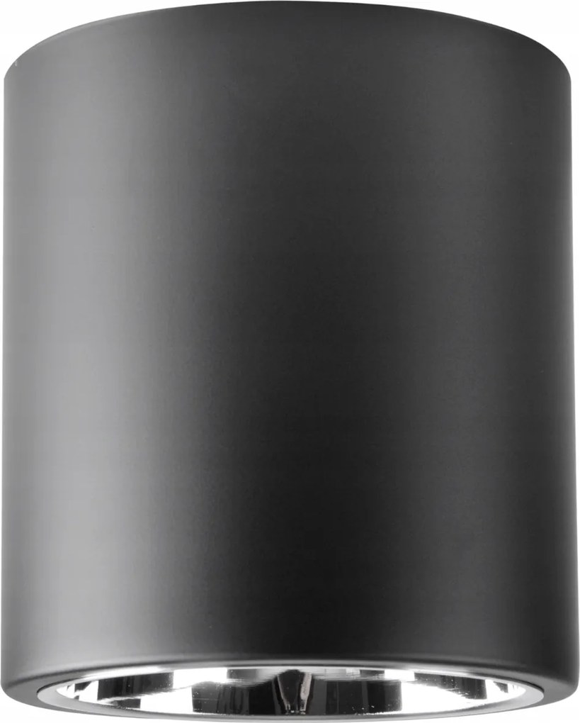 Mennyezeti lámpatest Falra szerelhető Kerek Spot Pontcső Jupiter 17C E27 Fekete