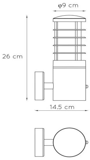 Lucide 14871/01/30 - Kültéri érzékelős lámpa SOLID 1xE27/60W/230V