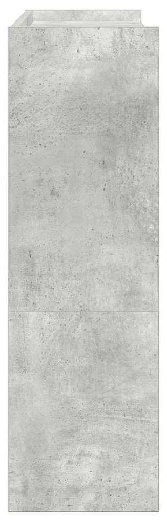 betonszürke szerelt fa cipőtartó 80x25x81 cm