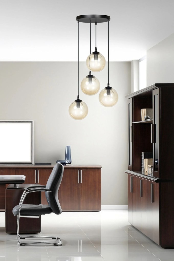 Emibig modern függeszték cosmo borostyán fekete emi713/4prem