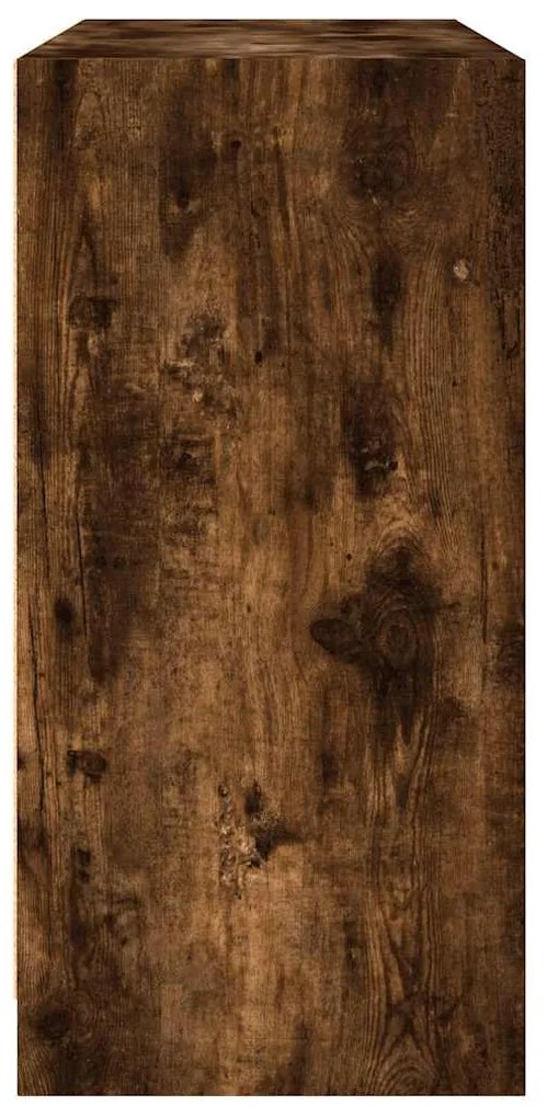 füstös tölgy színű szerelt fa tálalószekrény 102x37x75,5 cm