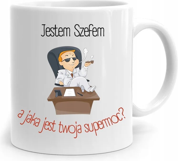 Ajándék Bögre A Főnöknek Én Vagyok A Főnök, fényképes nyomattal