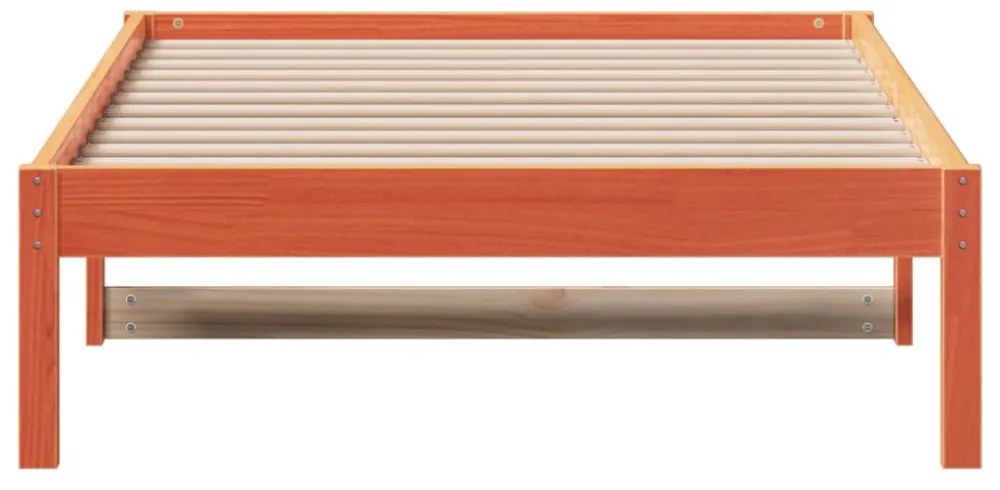 vidaXL viaszbarna tömör fenyőfa kanapéágy matrac nélkül 90 x 200 cm