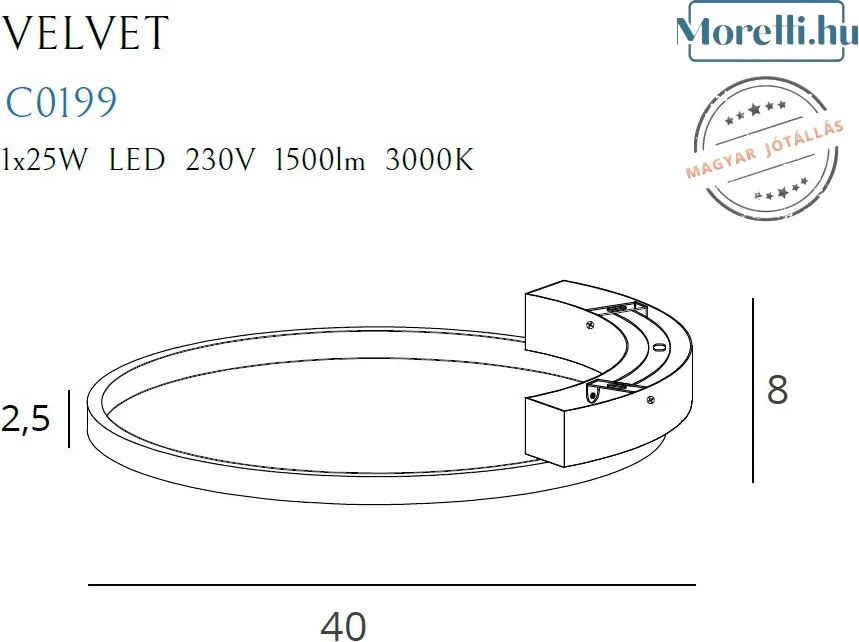 Mennyezeti Lámpa Fekete MAXLIGHT C0199