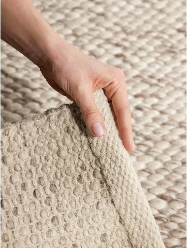 Bézs-natúr színű kézi szövésű gyapjú szőnyeg 160x230 cm Lyon Beans – Elle Decoration