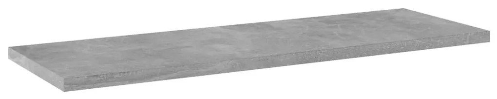 4 db betonszürke forgácslap könyvespolc 60 x 20 x 1,5 cm