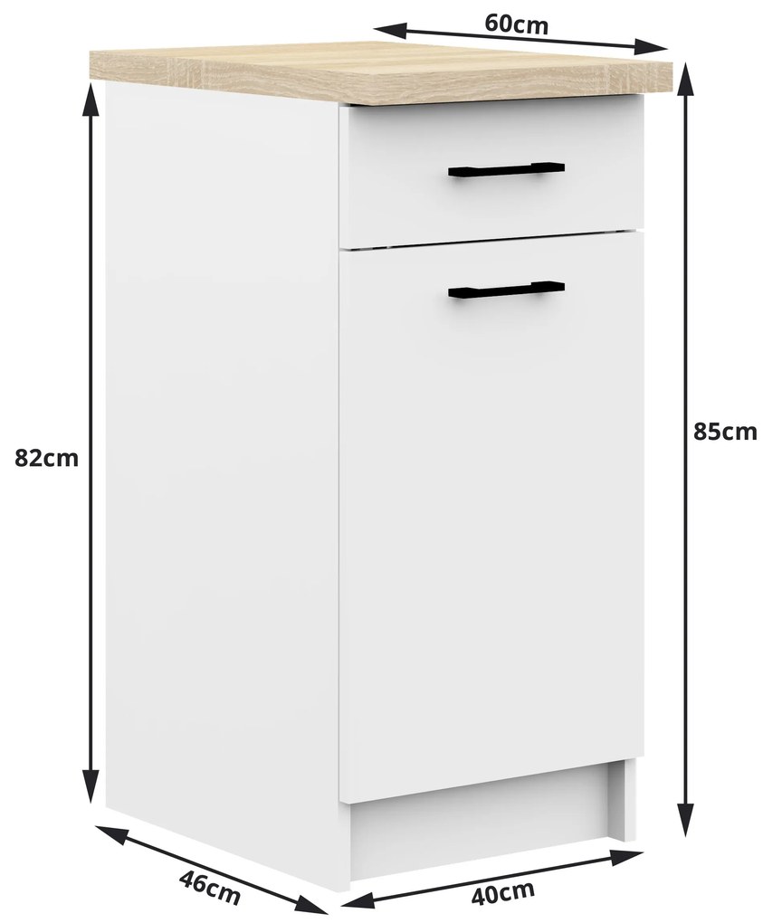 Sarokkonyha 300 cm Ozara III (fehér). Akció -16%. 1069484