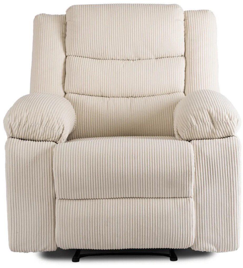 Relaxfotel Bézs Kordbársony Kárpittal. Arturo